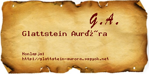 Glattstein Auróra névjegykártya
